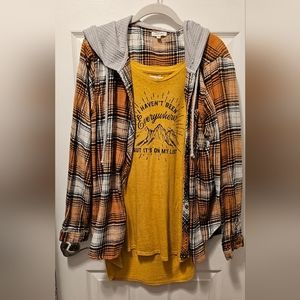 Mid-Weight Hooded Flannel & Tee